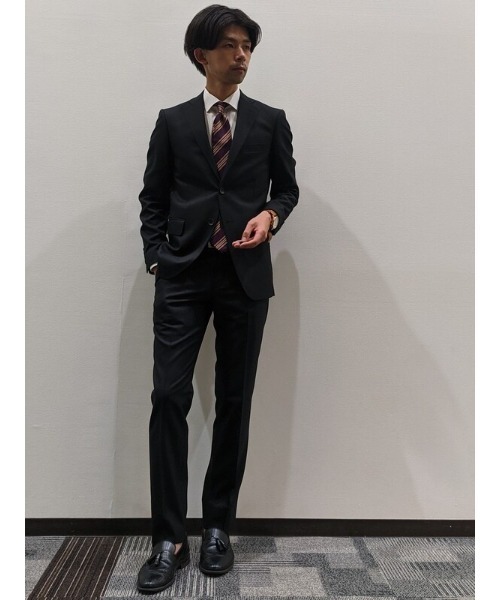 Perfect Suit FActory スラックス シャドーストライプ柄
