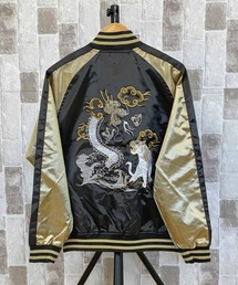 TopIsm スカジャン 白龍虎 5重塔 鶴 黒豹 メンズ レディース