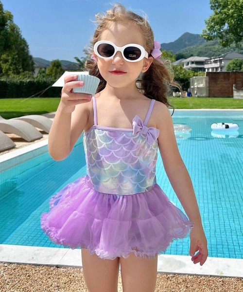 OSYAREVO（オシャレボ） 水着 キッズ マーメイド チュール ワンピース
