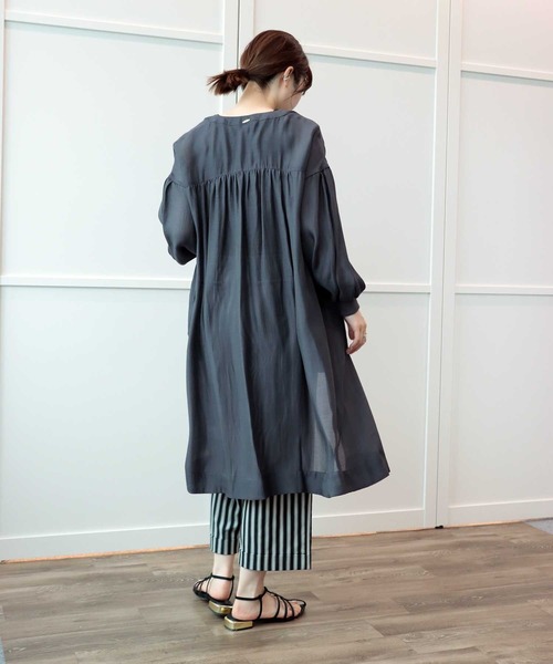 ブラウス シャツ テンセルシアーロングブラウス レディース Jines ブラウス シャツ テンセルシアーロングブラウス