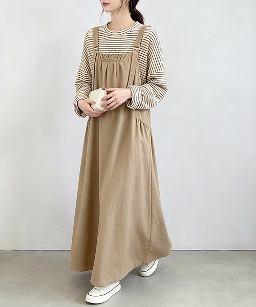 ジャンパースカート フレアデニムジャンパースカート : ZOZOTOWN Yahoo
