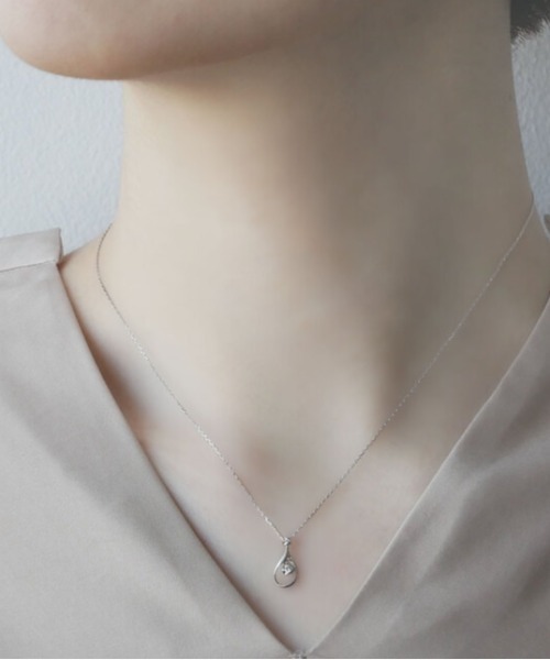 ネックレス ダイヤモンド ドロップ ネックレス レディースの画像