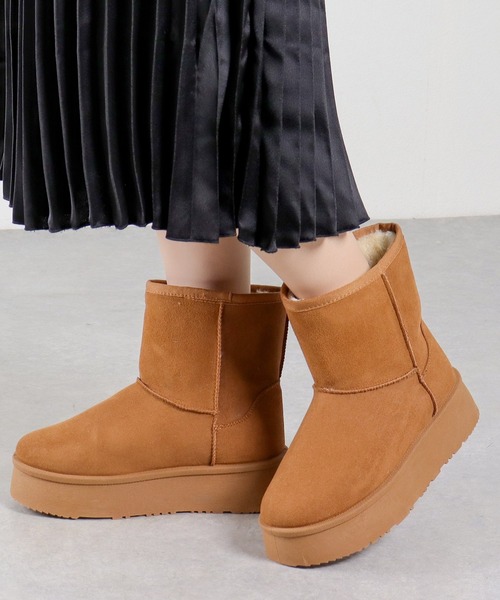 Dedes（デデス） ブーツ 厚底 ムートン ミドルブーツ (6363)(6364