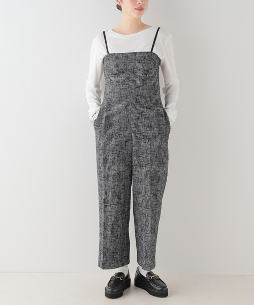 美品✨23AW spick&span ツイードサロペット オールインワン　38 Spick＆Span サロペット オーバーオール ツイードサロペット