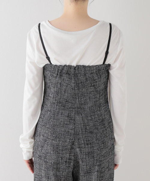 美品✨23AW spick&span ツイードサロペット オールインワン　38 Spick＆Span サロペット オーバーオール ツイードサロペット