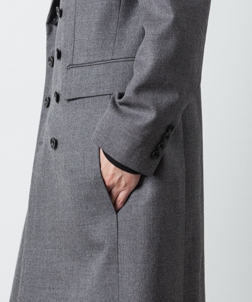 チェスターコート コート DOUBLE BREASTED CHESTERFIELD COAT メンズの画像