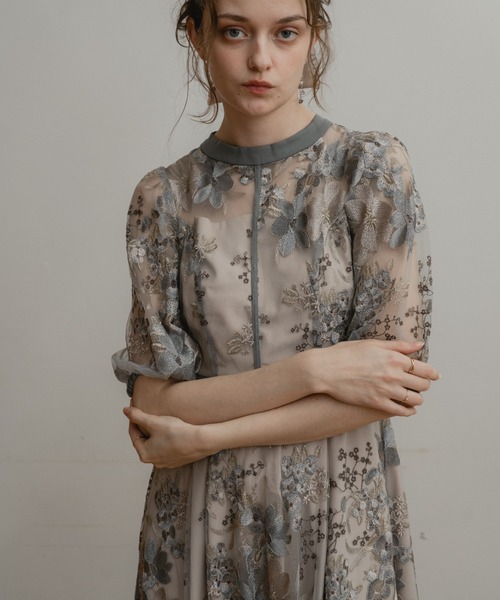 Dorry Doll（ドリードール） ドレス フラワーエンブロイダリードレス