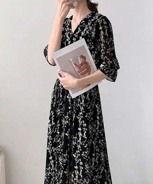 miniministore ワンピース 花柄 フレアワンピース春夏
