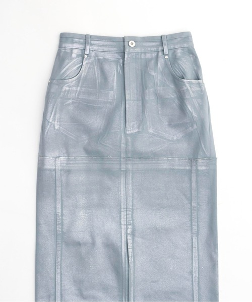 スカート デニム Sparkling Foil Handouted Gradation Skirt/キラキラ  