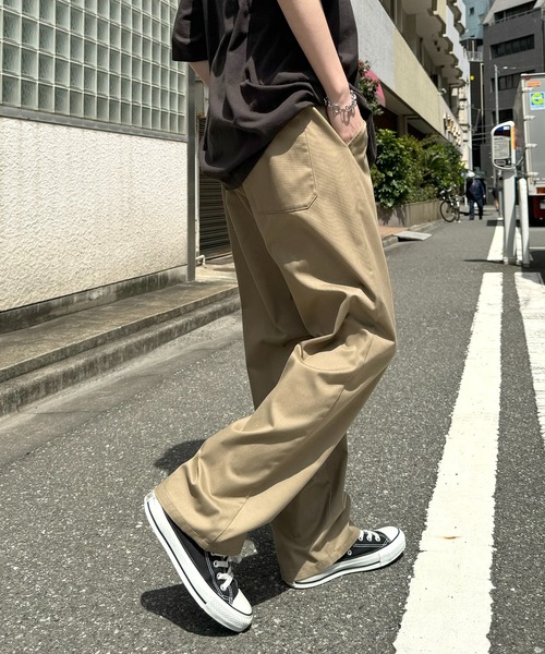 チノパン ワイドテーパード リラックスイージー シェフパンツ ワーク