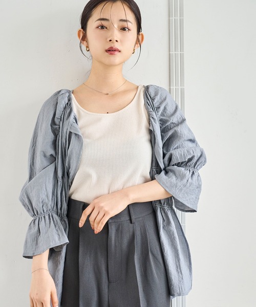 mil（ミル） タンクトップ ノースリーブ 「前後2way」シンプルリブ