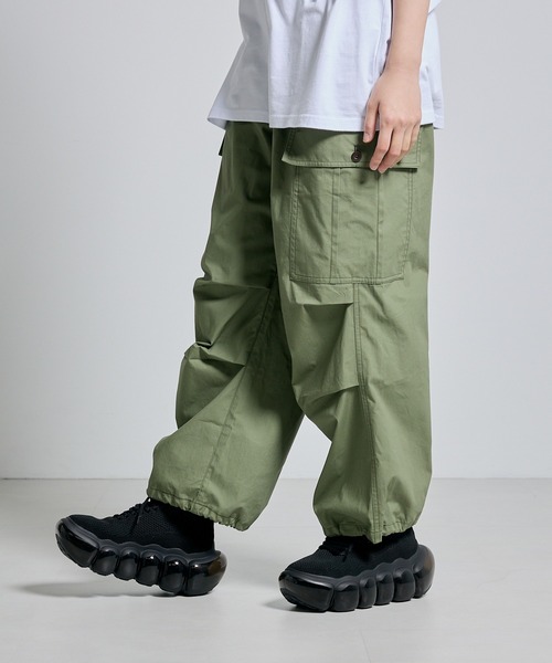 カーゴパンツ No.0507 parachute cago banding PT (3color) CERCA カーゴパンツ パラシュートドローコードワイドカーゴ