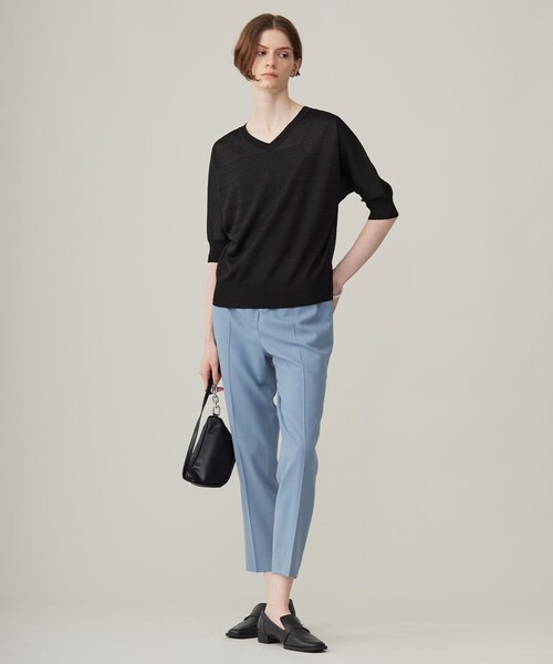 大きいサイズICB ウールストレッチツイルドロストパンツ ICB（アイシービー） パンツ ウール2WAYストレッチ ドロストパンツ