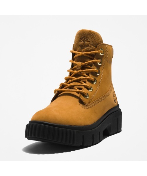 Timberland ロングブーツ レースアップ ブラウン 22.5 本革