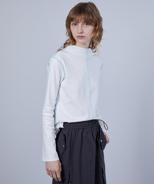 tシャツ 「ELOOPS」ステッチラインルーズトップス・カットソー レディース メンズ