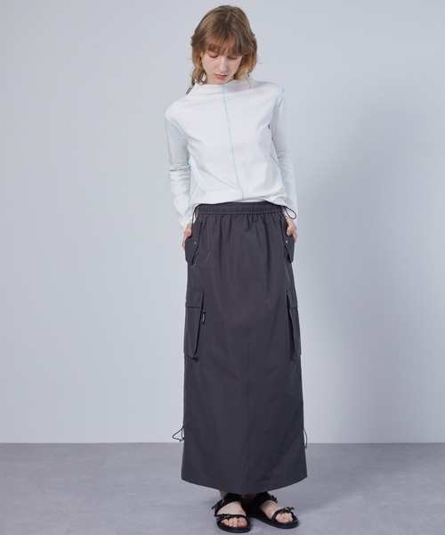 tシャツ 「ELOOPS」ステッチラインルーズトップス・カットソー