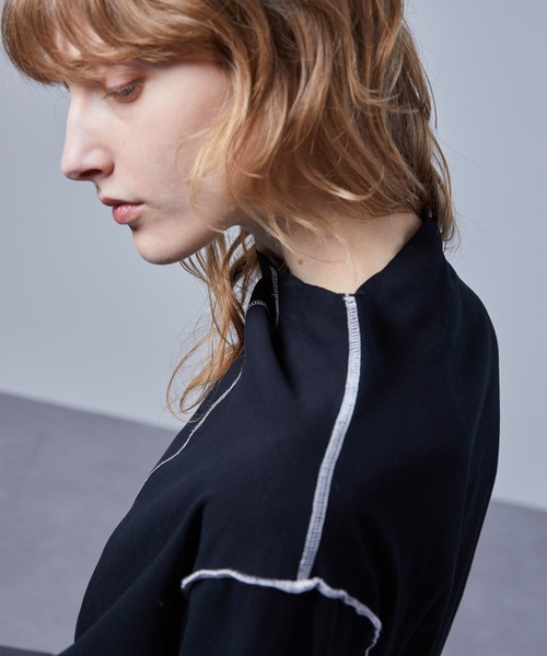 tシャツ 「ELOOPS」ステッチラインルーズトップス・カットソー レディース メンズ tシャツ 「ELOOPS」ステッチラインルーズトップス・カットソー