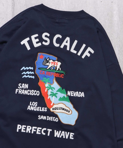 直営限定／LS T-SHIRT FINEST QUALITY EMB／刺繍ロングTシャツ ファイネス The Endless Summer tシャツ TES CALIFORNIA EMB LONG SLEEVE