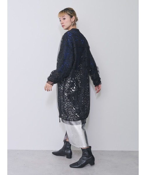 DOLLUPOOS レース　ブルゾン　38 新品・未使用品 DOLLUPOOPS ジャケット ブルゾン チュール×レースチュニック