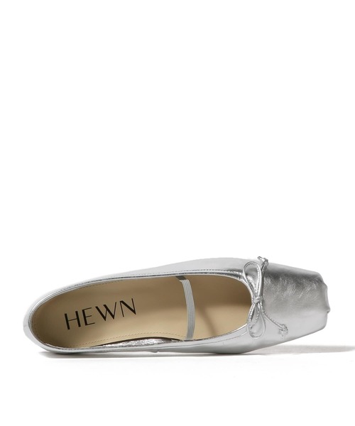 シューズ バレエシューズ HEWN / メタリックレザーバレエシューズ 