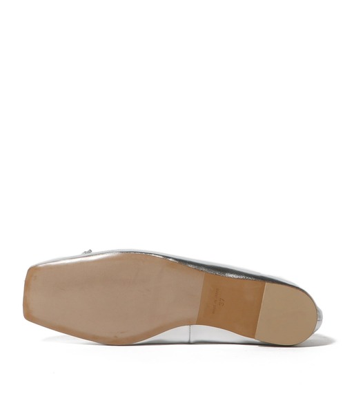 シューズ バレエシューズ HEWN / メタリックレザーバレエ 
