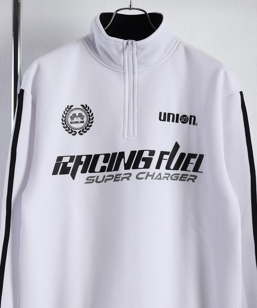 トレーナー スウェット 76 ユニフォームデザイン 裏起毛 ハーフジップ