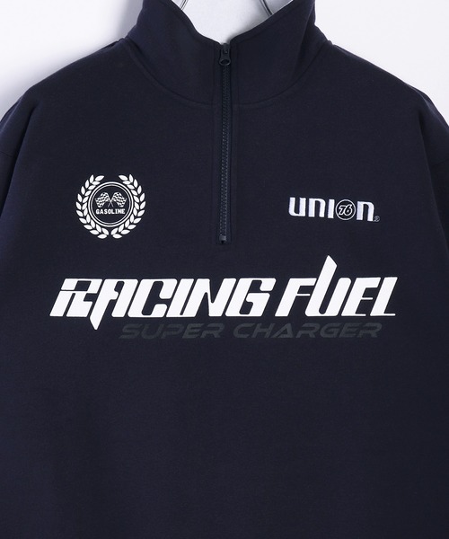 【美品】clubhaus 裏起毛トレーナーS トレーナー スウェット 76 ユニフォームデザイン 裏起毛 ハーフジップ