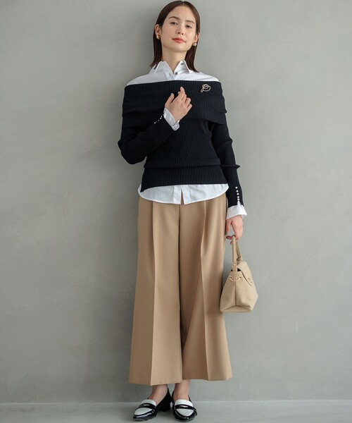 ニット セーター ELENAオフショル風 ニットプルオーバー レディース WEB限定】ELENAオフショル風 ニットプルオーバー / 組曲