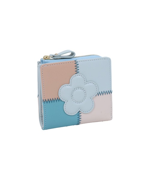 【新品未使用】マリークワント　パッチワーク ウォレット　二つ折り折り財布 MARY QUANT（マリークヮント） 財布 マリークワント パッチワーク