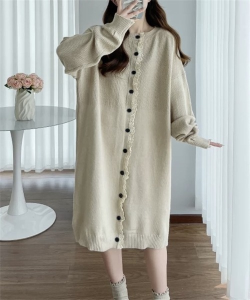 【希少／美品】アルベロベロ ロングカーディガン ワンピース グリーン系 希少／美品】アルベロベロ ロングカーディガン ワンピース