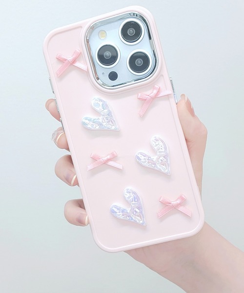 demodee iphone6ケース ピンクリボン iphoneケース iPhone11 ローズバッド ROSEBUD コインケース付き