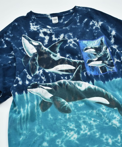 VINTAGE tシャツ 「ヴィンテージ古着」Y2K シャチ タイダイ