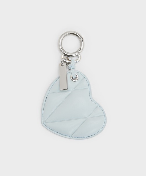 CHARLES ＆ KEITH キーケース ハートキルト ミラーチャーム