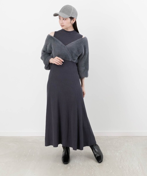 ドッキングニットワンピース RANDA（ランダ） ワンピース フェザードッキングニットワンピース