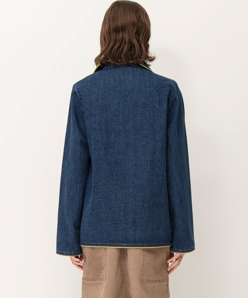 初期タグ Johnbull ジョンブル デニムジャケット レディース M ジョンブル Johnbull コットンリネンデニムジャケット M (jk1
