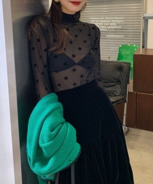 adabat ドット柄 ハイネック長袖シャツ adabat ドット柄 ハイネック長袖シャツ 楽天市場】ドット柄シャツ