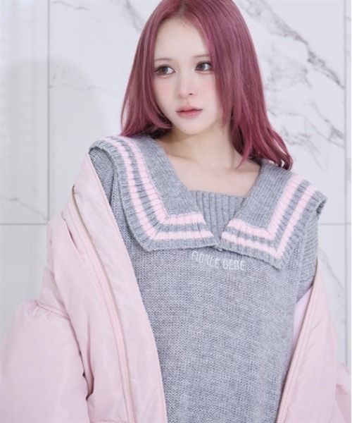 Fickle Bebe ニット セーター FBセーラーカラーニット