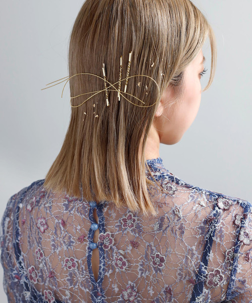 ANEMONE（アネモネ） カチューシャ ホイルフレーク付水引ヘアアレンジ