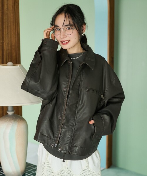 USA製】REMYレミー レザーコート フェード 激シブ 比翼 USA製】REMY