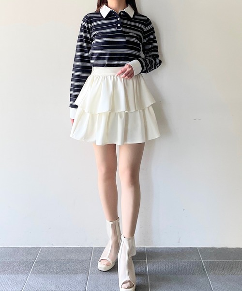 NOMAE スカート サテンフリルティアードスカート : ZOZOTOWN