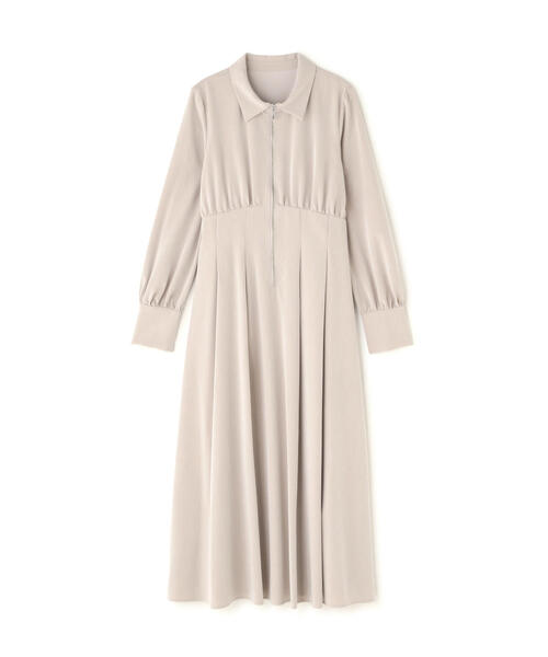 NATURAL BEAUTY BASIC ワンピース 襟付フロントジップワンピース