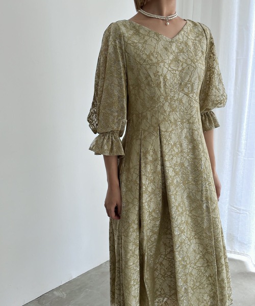 ドレス ヴィンテージレースフレアドレス 結婚式 二次会 成人式 同窓会