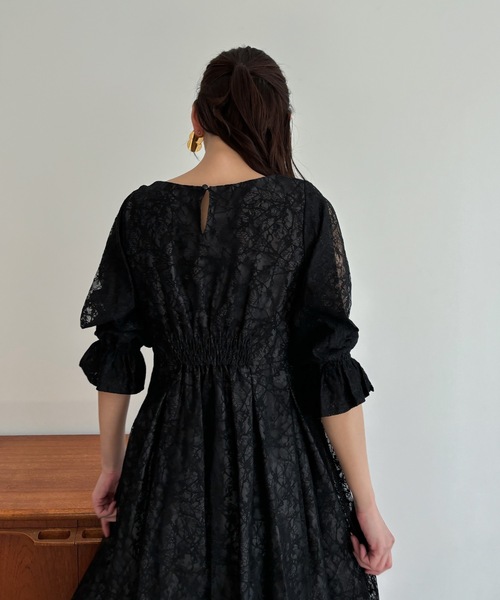ドレス ヴィンテージレースフレアドレス 結婚式 二次会 成人式 同窓会