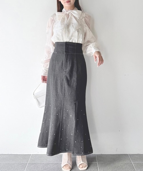 NOMAE スカート ビジューデニムマーメイドスカート : ZOZOTOWN