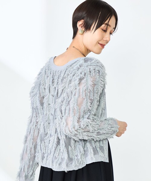 美品★ノーリーズ　フリンジカーディガン ニットフリンジカーディガン（4-0021-7-22-004）｜fredy emue