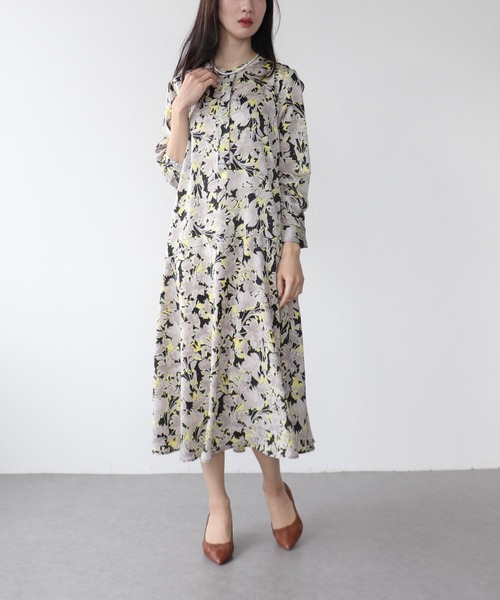 Three Four Time ワンピース フラワープリントワンピース 別注
