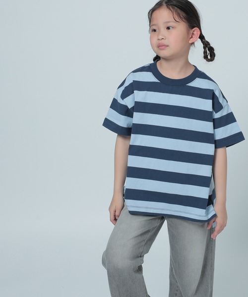 LOWRYS FARM（ローリーズファーム） tシャツ フトボーダーBIGT 