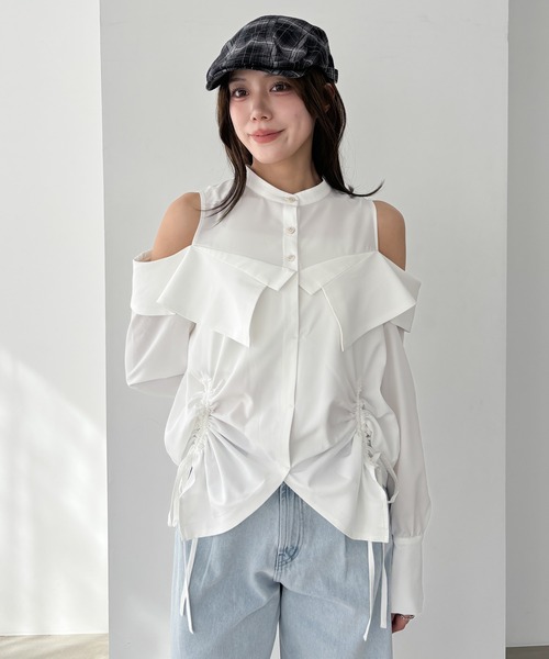 その他 emiko Heather（ヘザー） ブラウス シャツ ショルダーカットチュニック