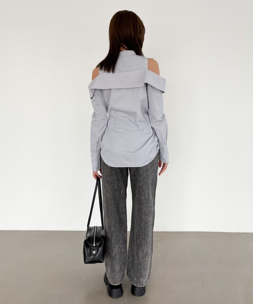 Heather（ヘザー） ブラウス シャツ ショルダーカットチュニック