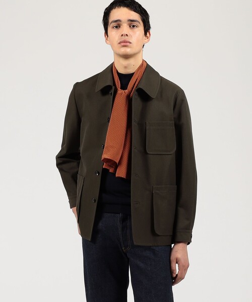 ブルゾン アウター ウールコットンギャバジン チョアジャケット TRENCH メンズの画像